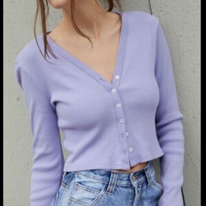 John Galt Purple Button Down Long Sleeve